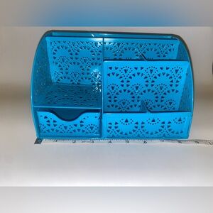 Fun and bright real  blue Desk Organizer